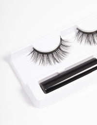 Black Soft Natural Magentic Fake Eyelashes - link has visual effect only