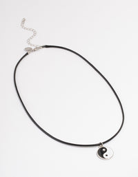 Silver Yin & Yang Cord Necklace - link has visual effect only