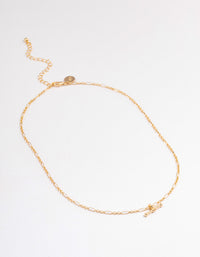 Gold Toggle Figaro Chain Necklace - link has visual effect only