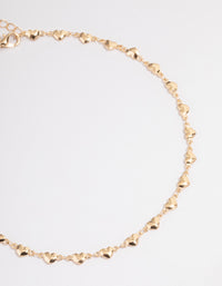 Gold Puffy Heart Choker - link has visual effect only