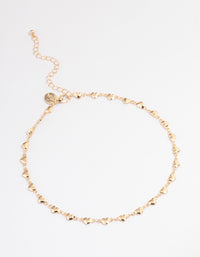 Gold Puffy Heart Choker - link has visual effect only