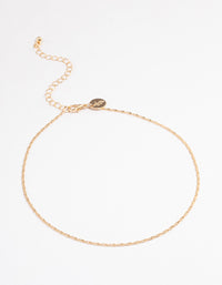 Gold Flat Chain Choker - link has visual effect only