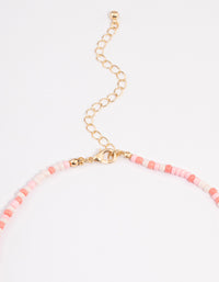 Pink Beaded Pearl Necklace - link has visual effect only