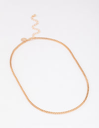 Gold Box Chain Necklace - link has visual effect only