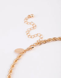 Gold Rope Chain Necklace - link has visual effect only