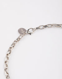 Silver Statement Box Chain Necklace - link has visual effect only