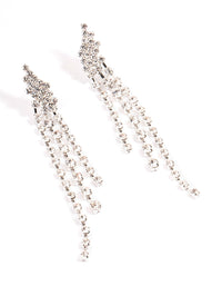 Silver Winged Graduated Cupchain Drop Earrings - link has visual effect only