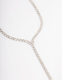 Silver Diamante Cupchain Y-Necklace - link has visual effect only