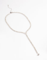 Silver Diamante Cupchain Y-Necklace - link has visual effect only