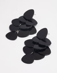 Gunmetal & Black Shelly Drop Earrings - link has visual effect only