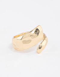 Gold Plated Bold Texture Wrap Ring - link has visual effect only