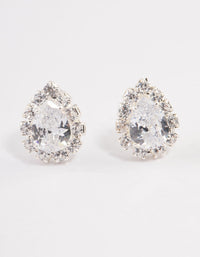 Silver Fancy Cubic Zirconia Pear Earrings Pack - link has visual effect only