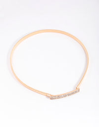 Gold Diamante Buckle Stretch Belt - link has visual effect only