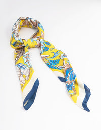 Fabric Geometric Floral Print Scarf - link has visual effect only