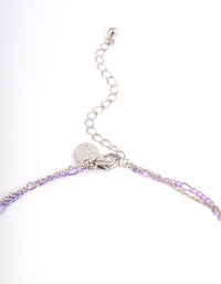 Purple Multi-Row Butterfly Necklace - link has visual effect only