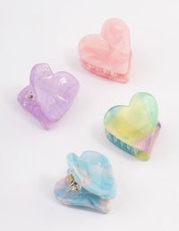 Acrylic Heart Multi Claw Clip Pack - link has visual effect only