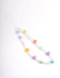 Pearl Multi Bead Phone Chain - link has visual effect only