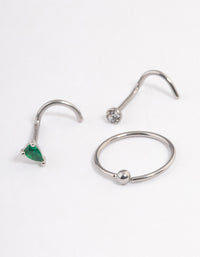 Surgical Steel Green Pear Nose Pack - link has visual effect only