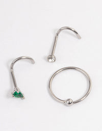 Surgical Steel Green Pear Nose Pack - link has visual effect only