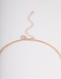 Rose Gold Mixed Facet & Filigree Beaded Long Necklace - link has visual effect only