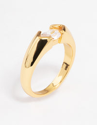 Gold Plated Statement Marquise Ring - link has visual effect only