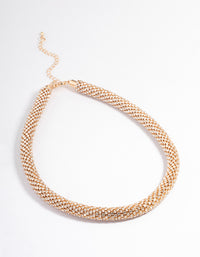 Gold Diamante Mesh Necklace - link has visual effect only