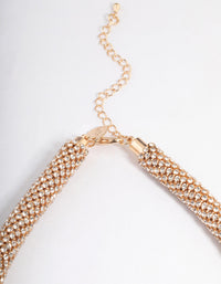 Gold Diamante Mesh Necklace - link has visual effect only