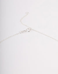 Sterling Silver Bezel Trio Cubic Zirconia Necklace - link has visual effect only