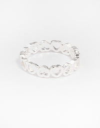 Silver Alternating Heart Ring - link has visual effect only