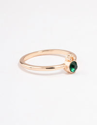 Green Round Beaded Ring - link has visual effect only