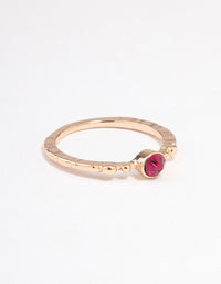 Fuchsia Beaded Band Ring - link has visual effect only