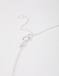 Sterling Silver Pave Cubic Zirconia Heart Necklace - link has visual effect only