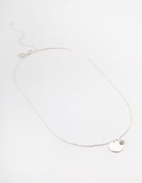 Silver Plated 'Mama' Script Disc Cubic Zirconia Necklace - link has visual effect only