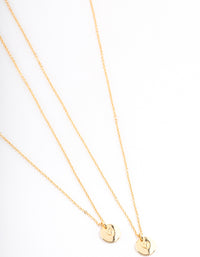 Gold Plated Heart Disc Necklace Pack - link has visual effect only