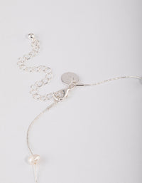 Silver Plated Freshwater Pearl Dotted Fine Necklace - link has visual effect only