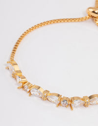 Gold Plated Cubic Zirconia Regal Toggle Bracelet - link has visual effect only