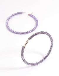 Rose Gold Pave Hoop Earrings - link has visual effect only