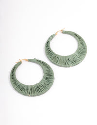 Gold Threaded Wrap Hoop Earrings - link has visual effect only