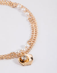 Gold Triple Pearl & Petal Bracelet Pack - link has visual effect only