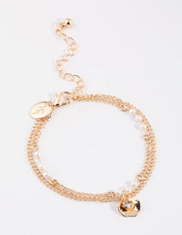 Gold Triple Pearl & Petal Bracelet Pack - link has visual effect only