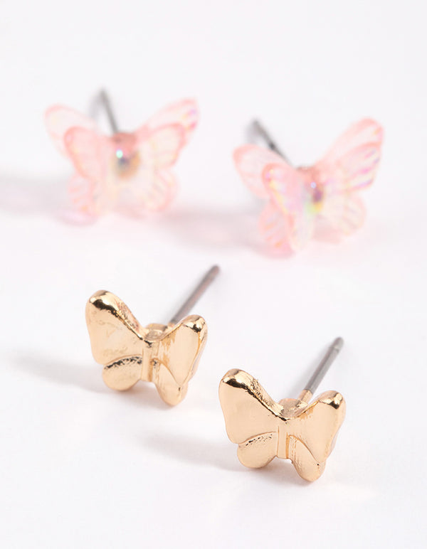 Pink Mixed Graduating Butterfly Earrings Pack