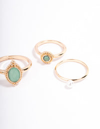 Gold Ornate Oval Ring 5-Pack - link has visual effect only