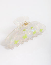 Clear Marble Butterfly Print Acrylic Claw Clip - link has visual effect only