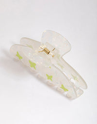 Clear Marble Butterfly Print Acrylic Claw Clip - link has visual effect only