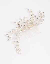 Silver Large Marquise Hair Comb - link has visual effect only