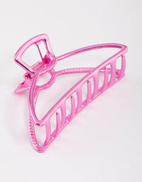 Coated Pink Outline Claw Clip - link has visual effect only