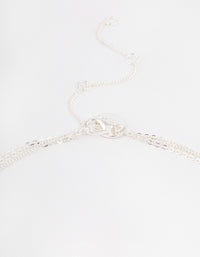 Silver Plated Dainty Rectangle Layered Necklace - link has visual effect only