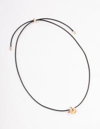 Dainty Gold Knot Adjustable Cord Choker - link has visual effect only