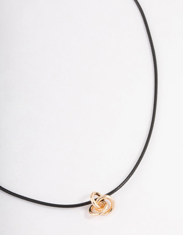 Dainty Gold Knot Adjustable Cord Choker