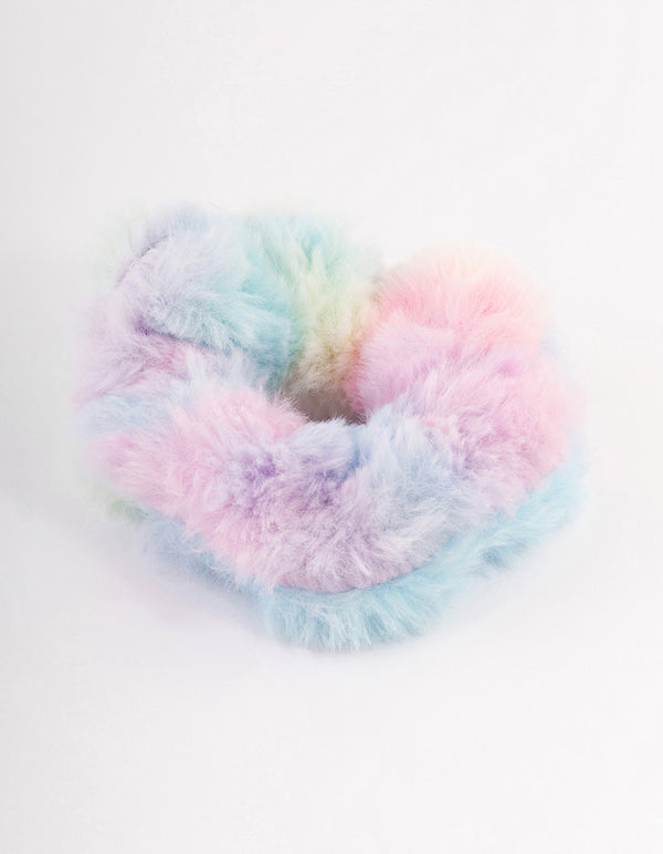 Tie Dye Fluffy Hair Scrunchie